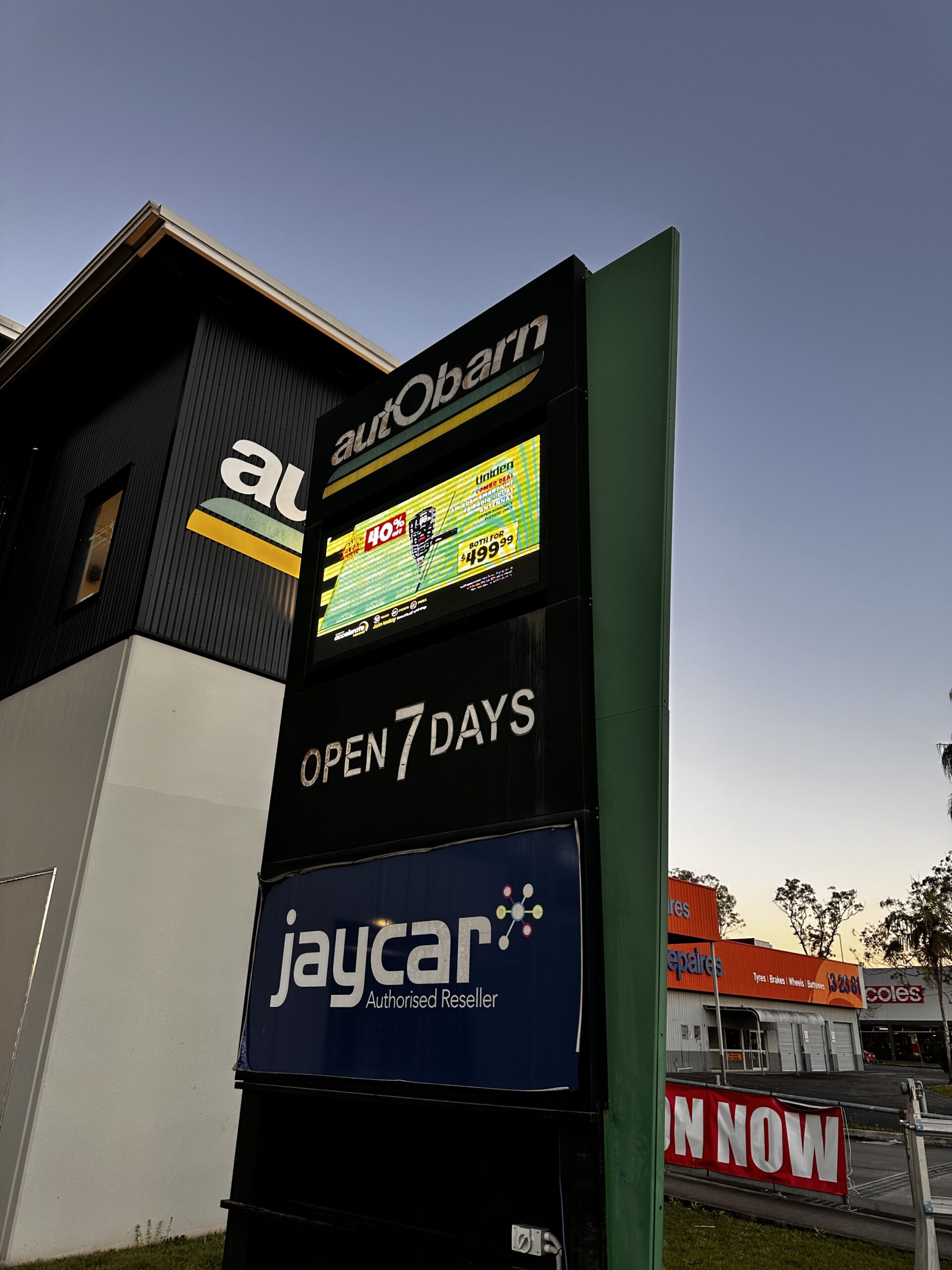 Permanent business LED signage